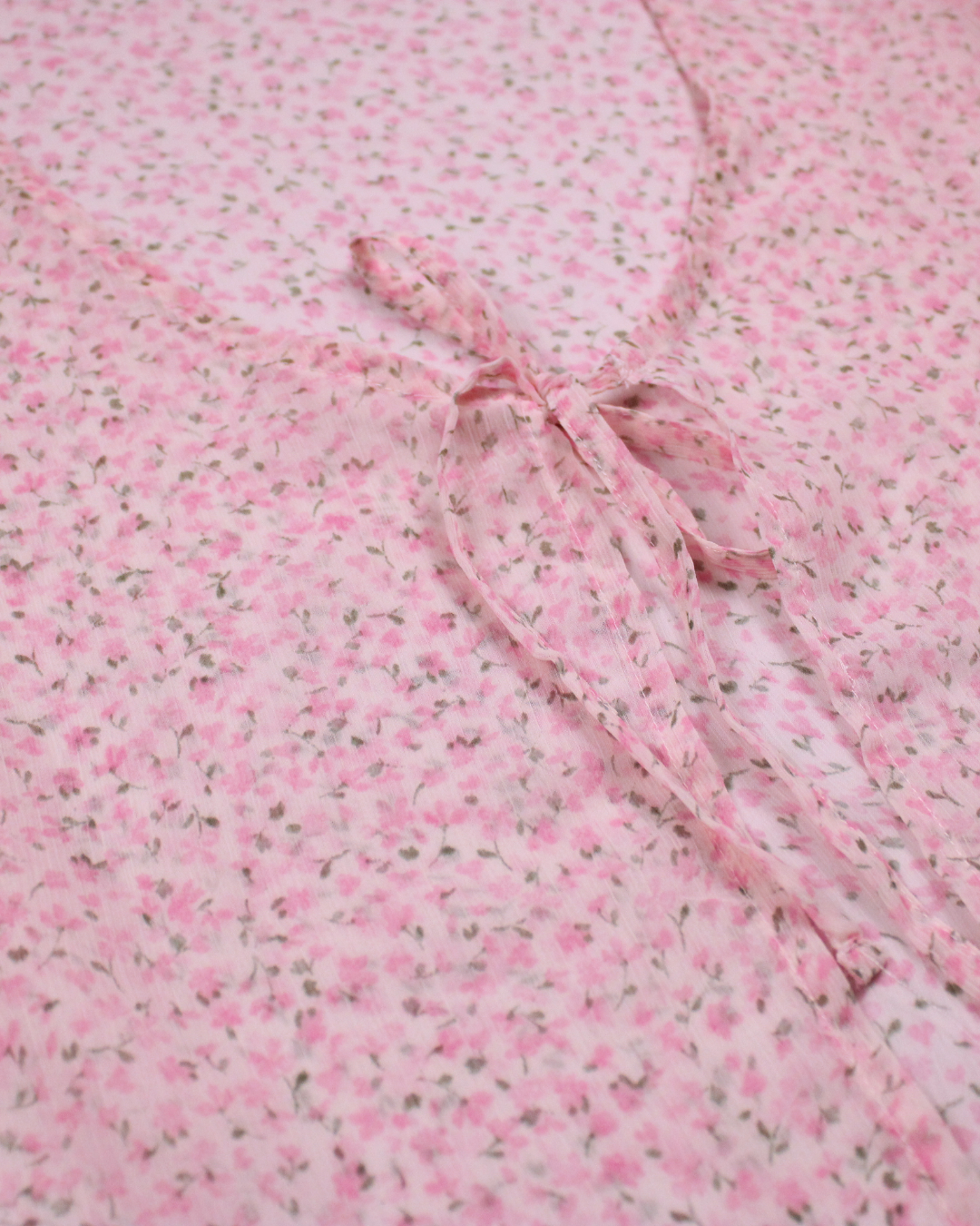 Ditsy Floral Tie-Front Blouse