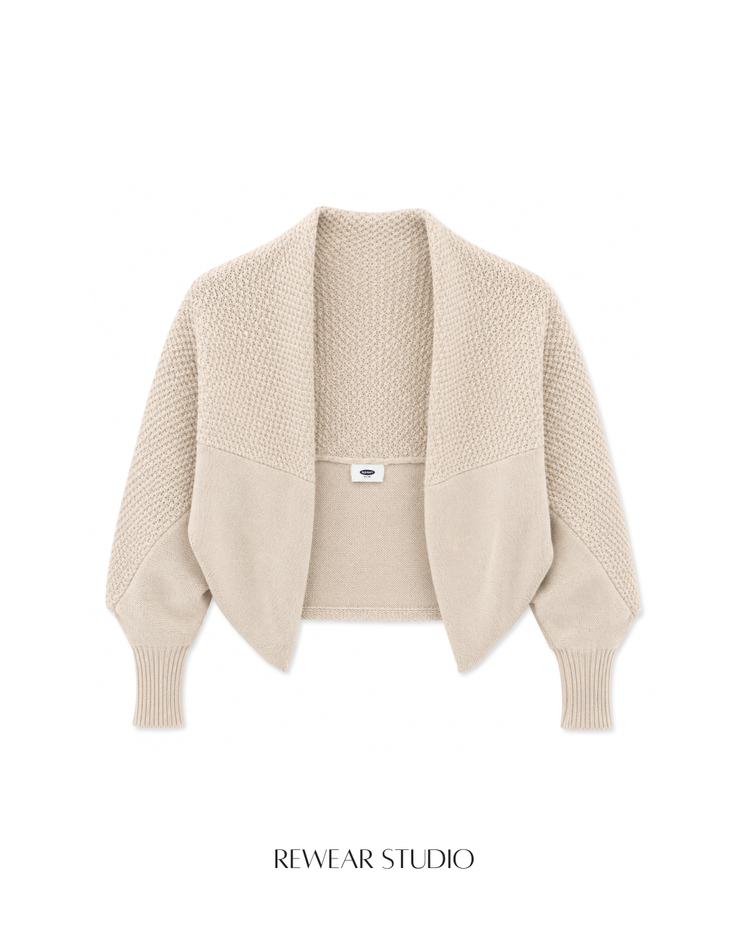 Open-Front Cropped Shawl