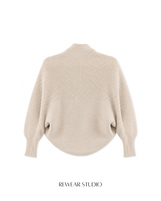 Open-Front Cropped Shawl